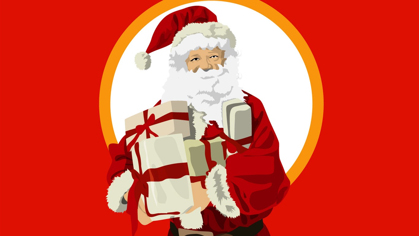 Vector Christmas wallpapers (1) #21 - 1366x768