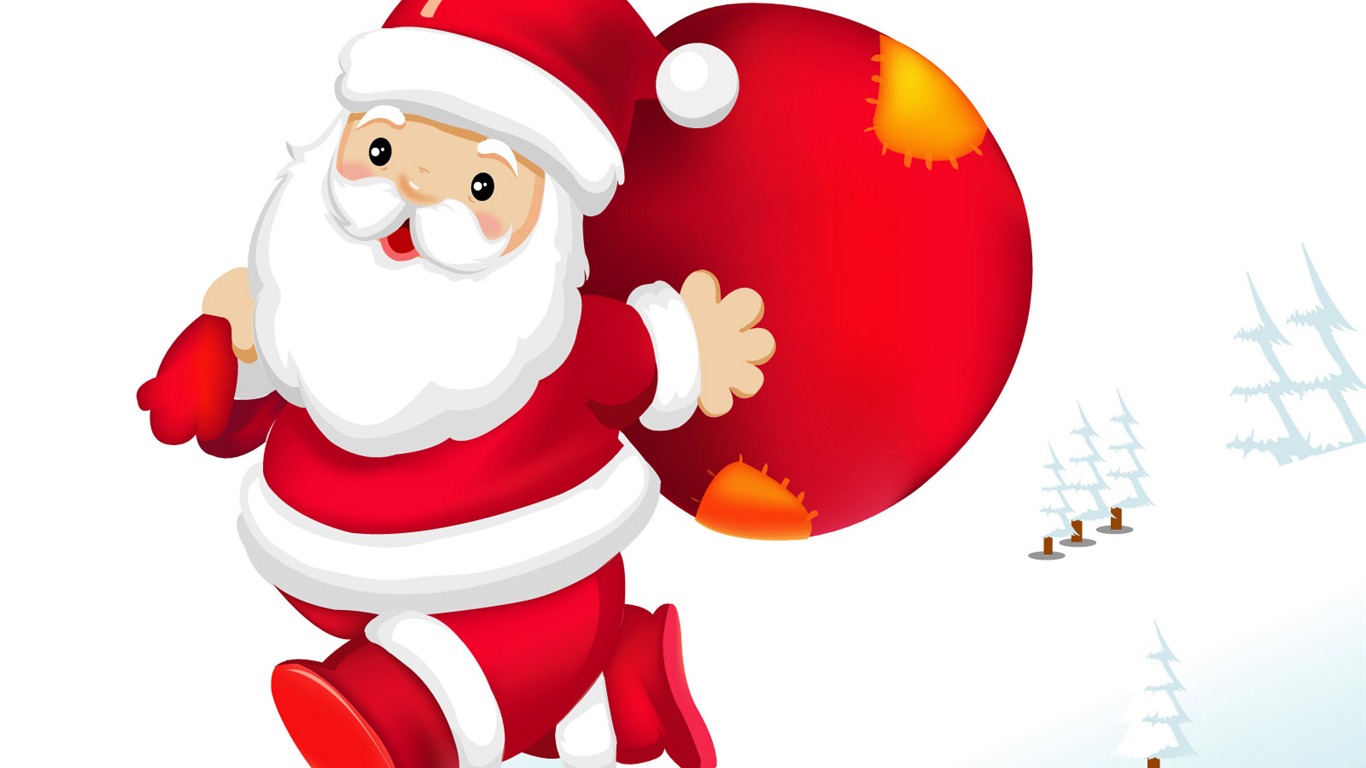 Vector Christmas wallpapers (1) #24 - 1366x768