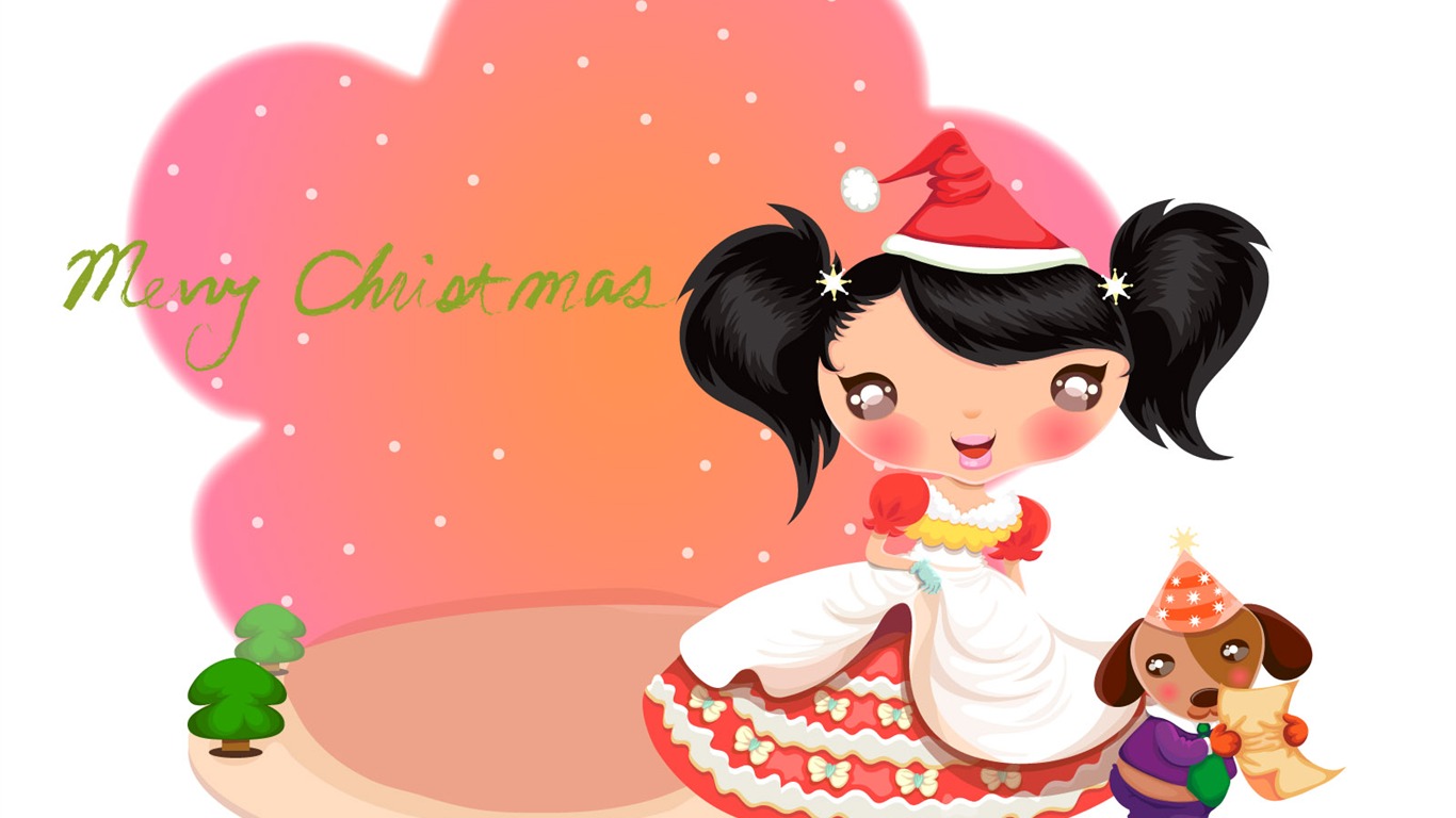 Vectorial de fondos de pantalla de Navidad (2) #4 - 1366x768