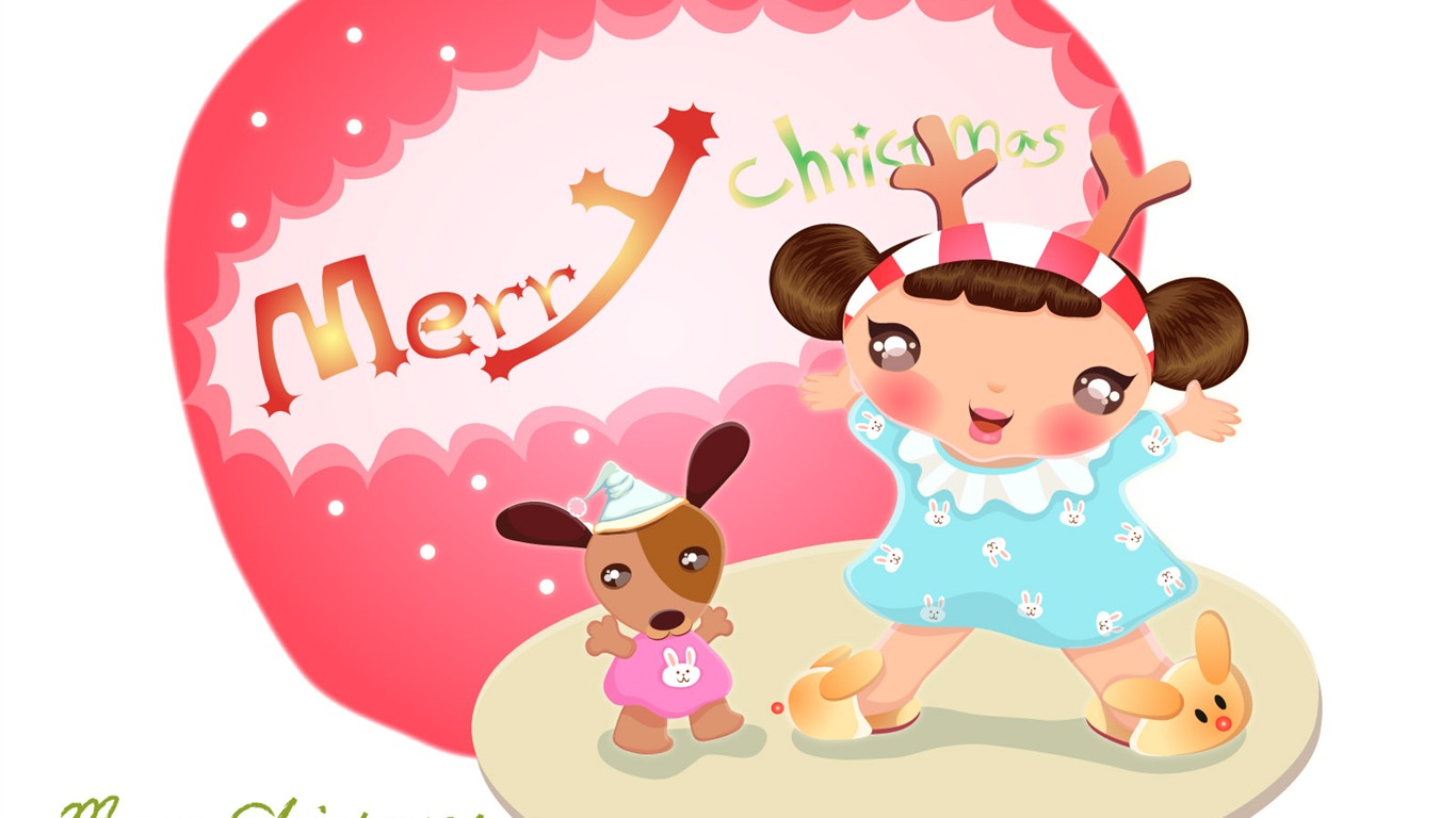 Vectorial de fondos de pantalla de Navidad (2) #5 - 1366x768