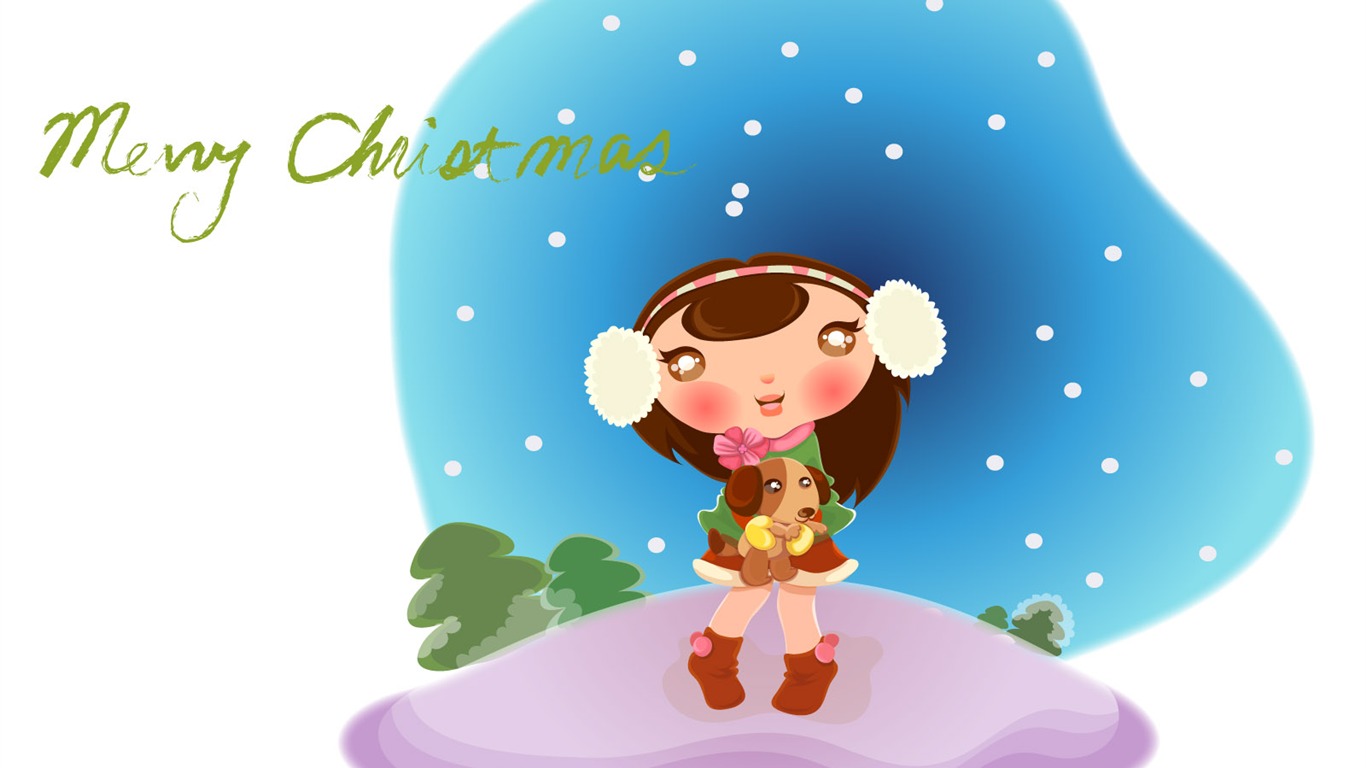 Vectorial de fondos de pantalla de Navidad (2) #10 - 1366x768