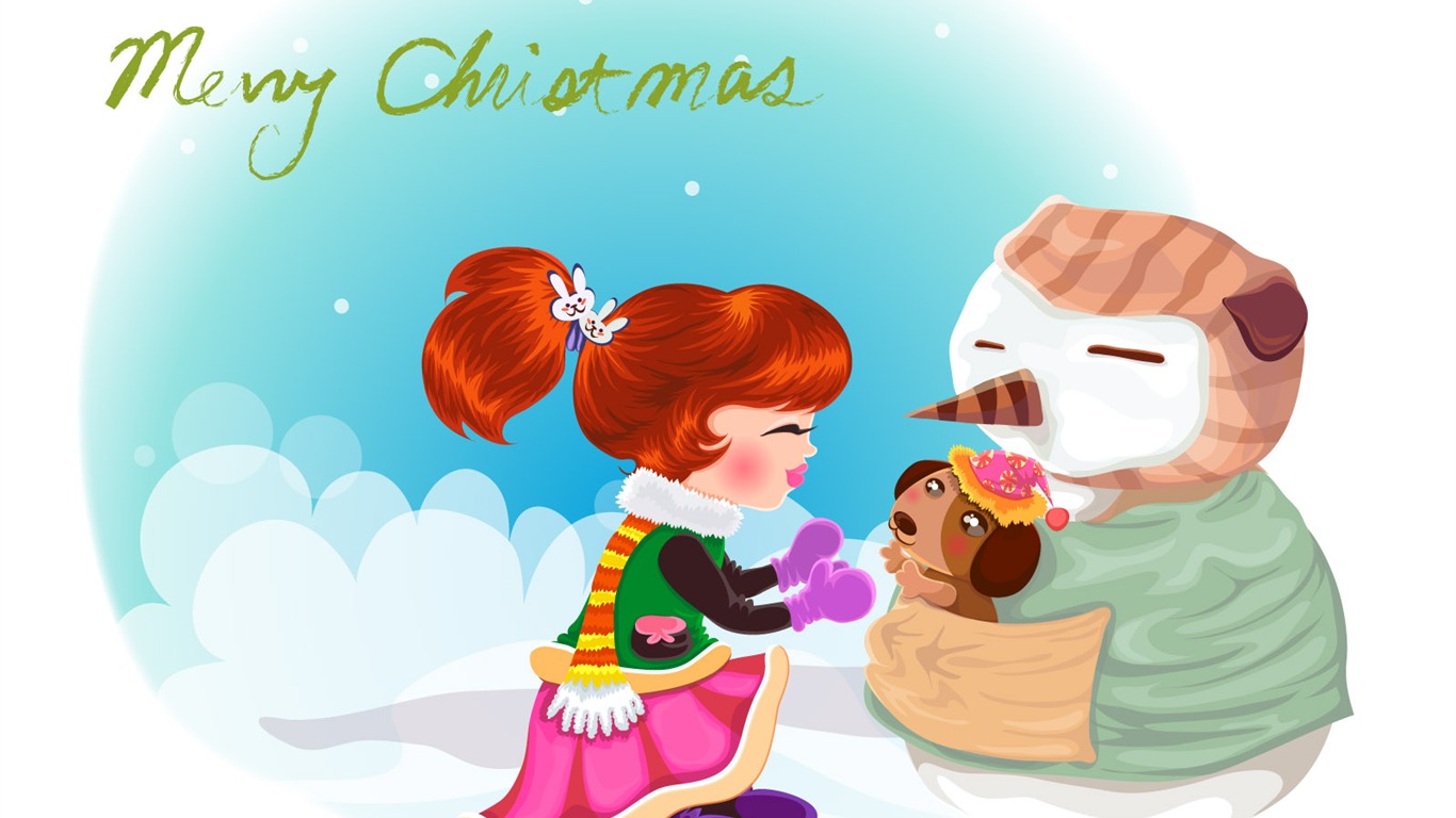 Vectorial de fondos de pantalla de Navidad (2) #12 - 1366x768