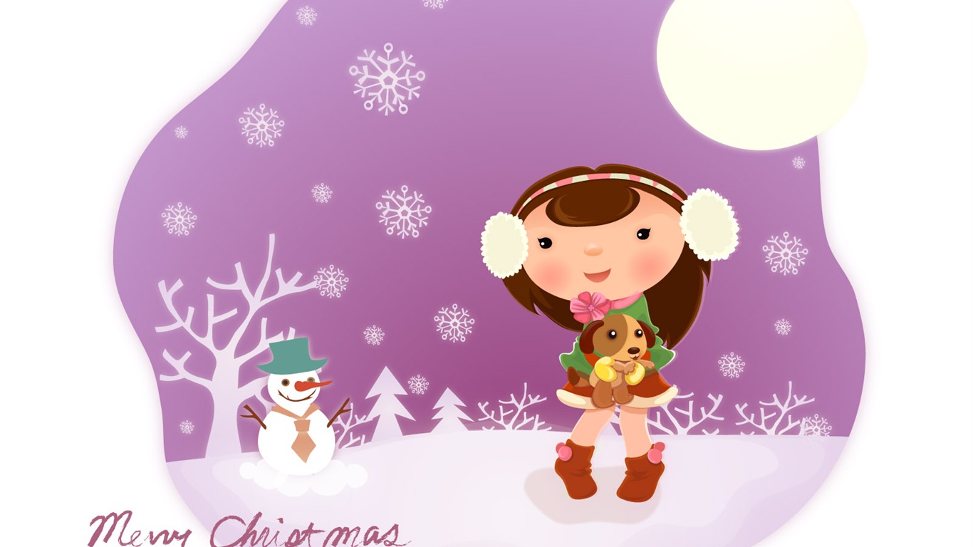 Vectorial de fondos de pantalla de Navidad (2) #16 - 1366x768