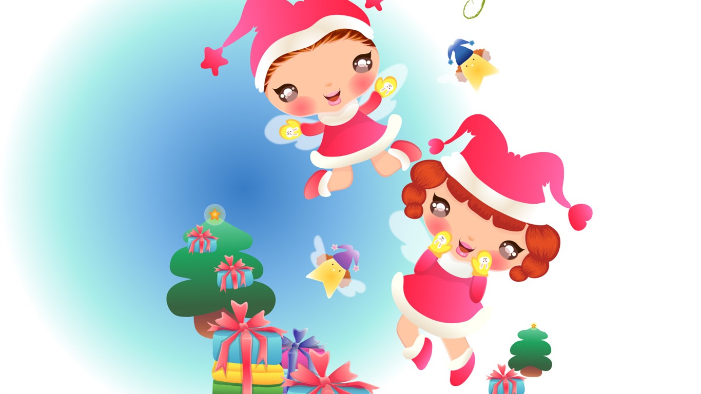 Vectorial de fondos de pantalla de Navidad (2) #19 - 1366x768