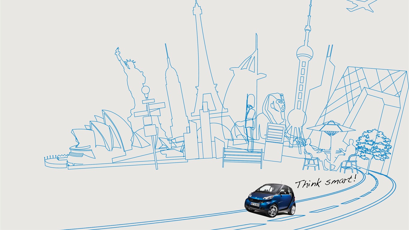 Smart 汽車壁紙 #7 - 1366x768
