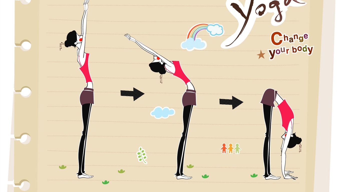 矢量運動女孩壁紙(一) #14 - 1366x768