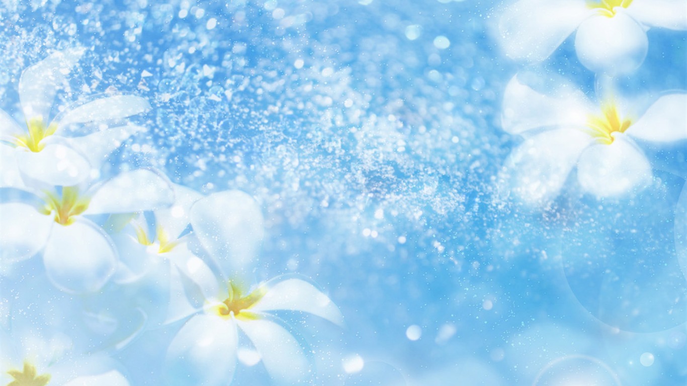 夢幻CG背景花卉壁紙 #7 - 1366x768