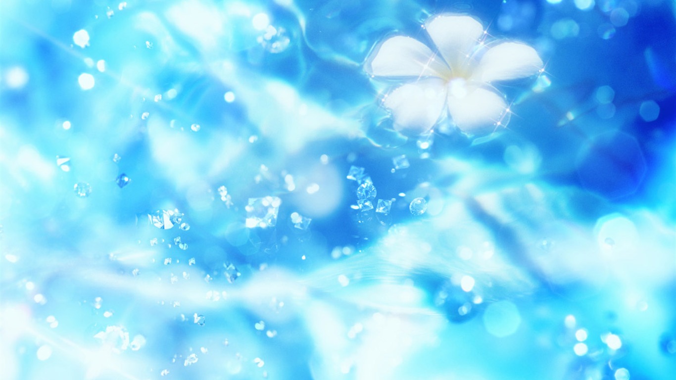 梦幻CG背景花卉壁纸12 - 1366x768