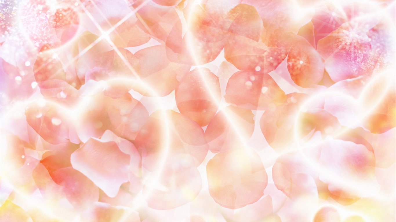 夢幻CG背景花卉壁紙 #17 - 1366x768