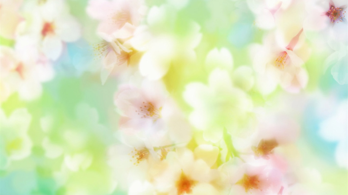 梦幻CG背景花卉壁纸20 - 1366x768