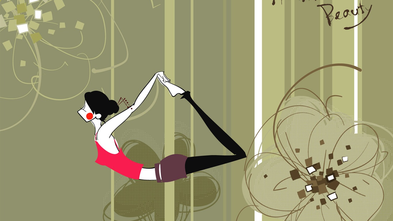 Vektorové Sportovní Girls Tapety (2) #4 - 1366x768