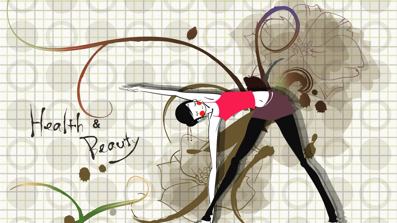 Vector Sports Girls Wallpaper (2) #17 - 1366x768