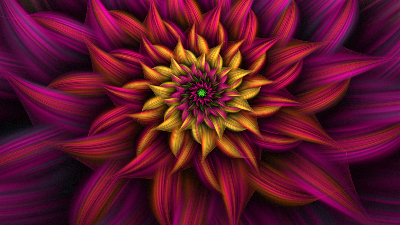 Dream flower design wallpaper (1) #17 - 1366x768
