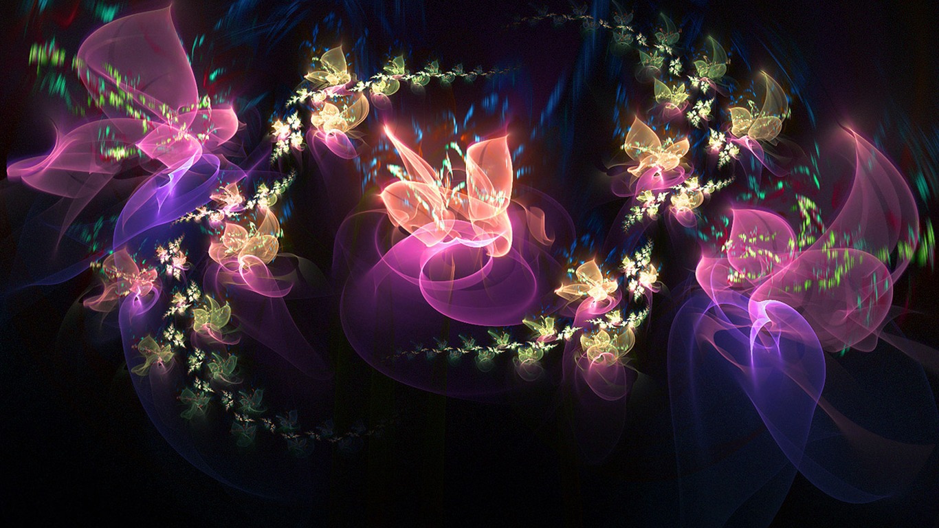 Dream Wallpaper Design fleurs (1) #19 - 1366x768