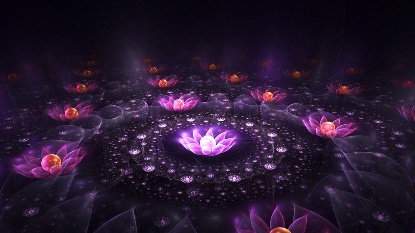夢幻花朵設計壁紙(一) #20 - 1366x768