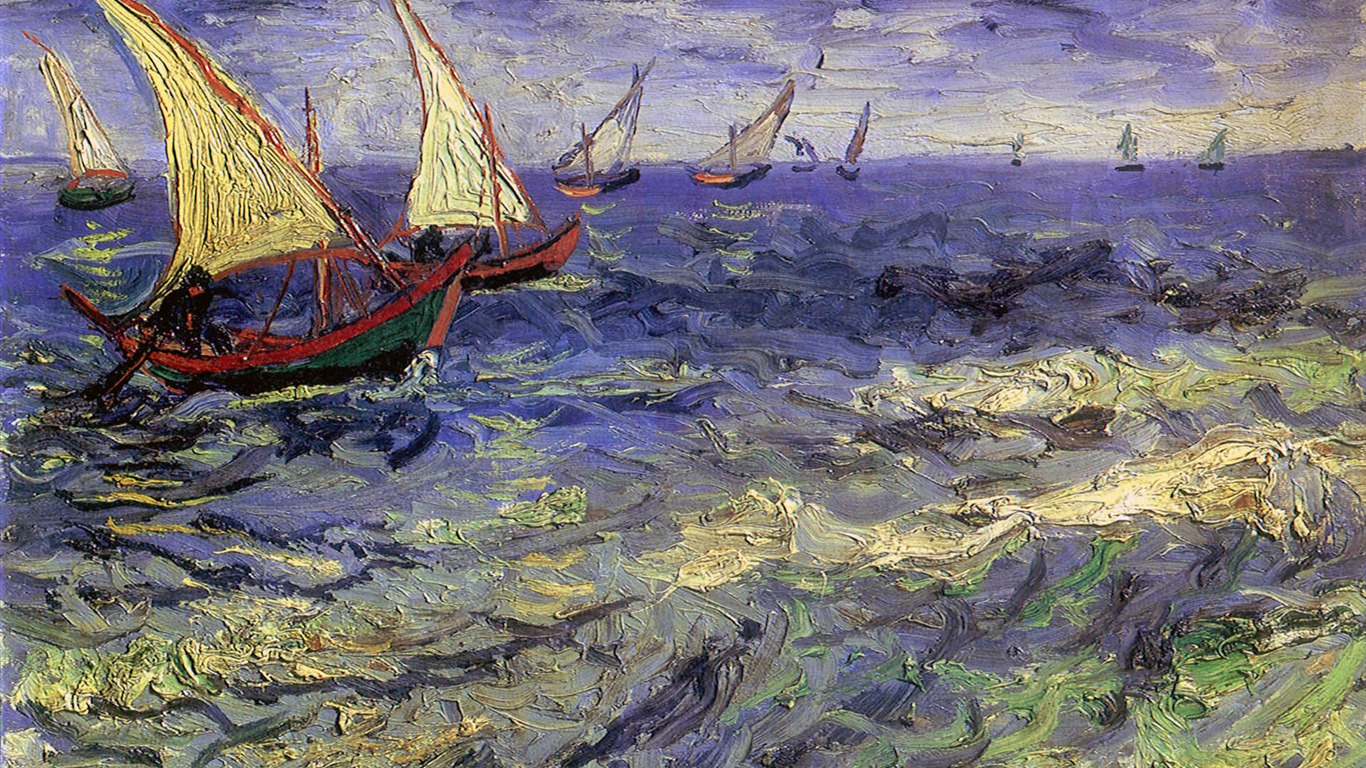 梵高繪畫作品 壁紙(一) #13 - 1366x768