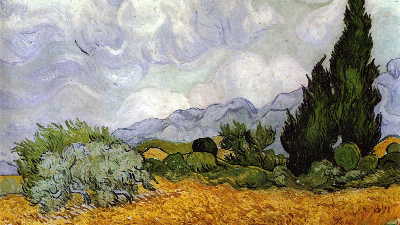 Vincent Van Gogh painting wallpaper (1) #14 - 1366x768