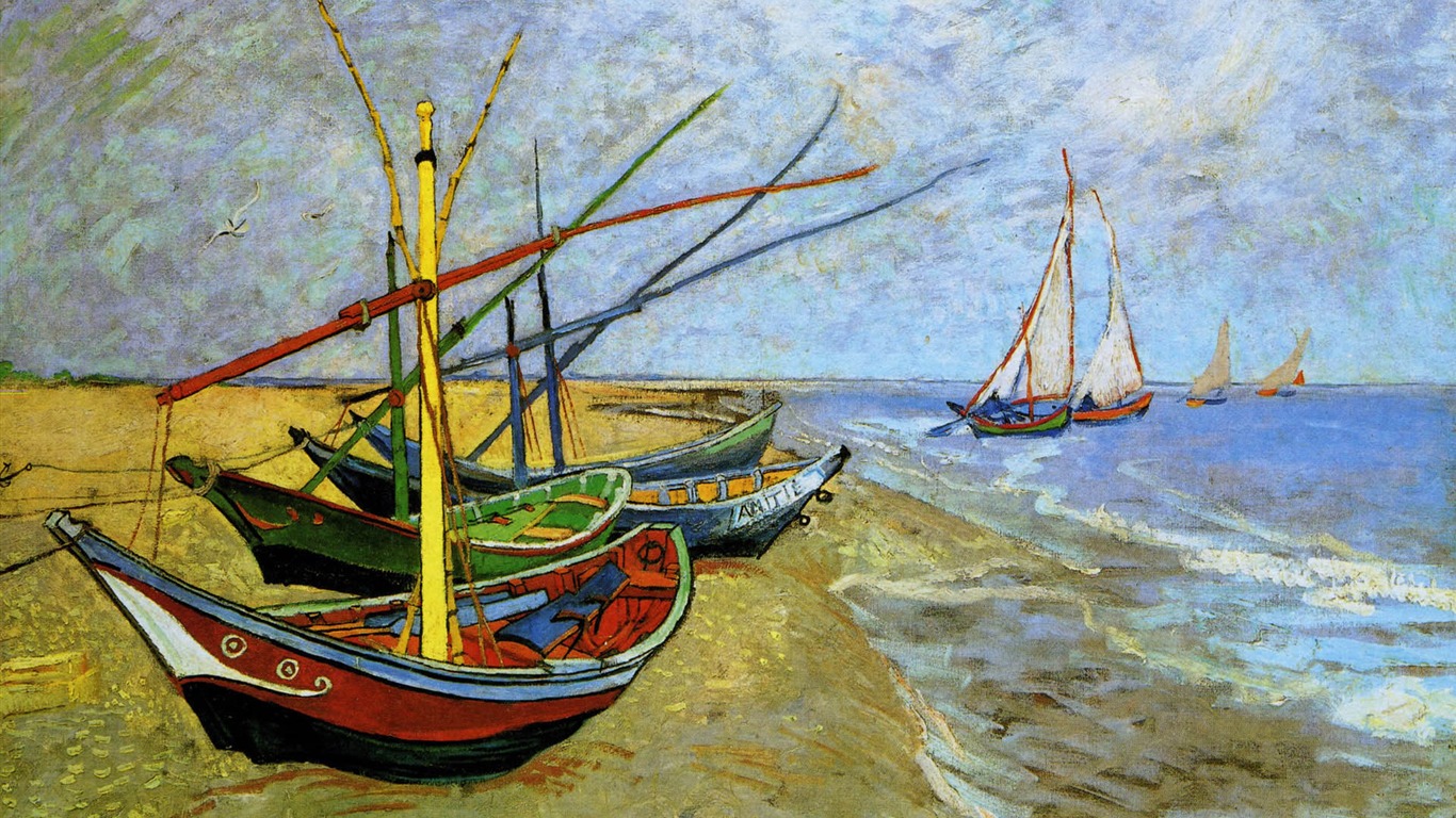 Vincent Van Gogh malování tapety (1) #18 - 1366x768