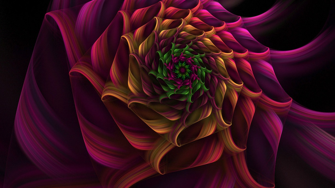 Dream flower design wallpaper (2) #17 - 1366x768
