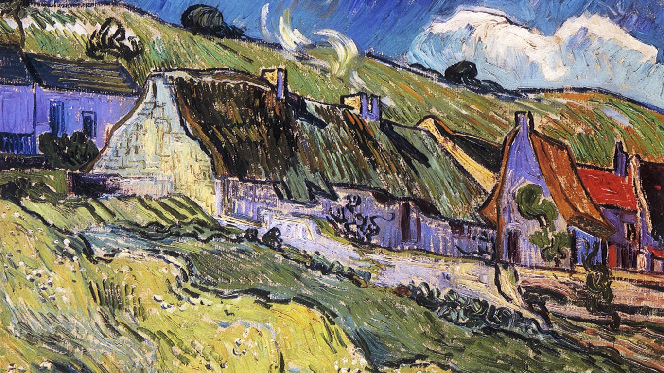 Vincent Van Gogh malování tapetu (2) #18 - 1366x768