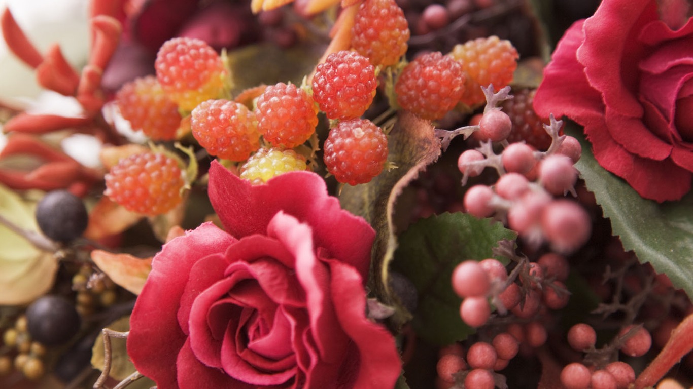 Fleurs de mariage d'écran (2) #15 - 1366x768