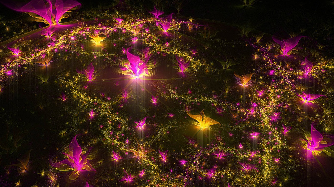 Dream květinovým vzorem tapety (3) #8 - 1366x768