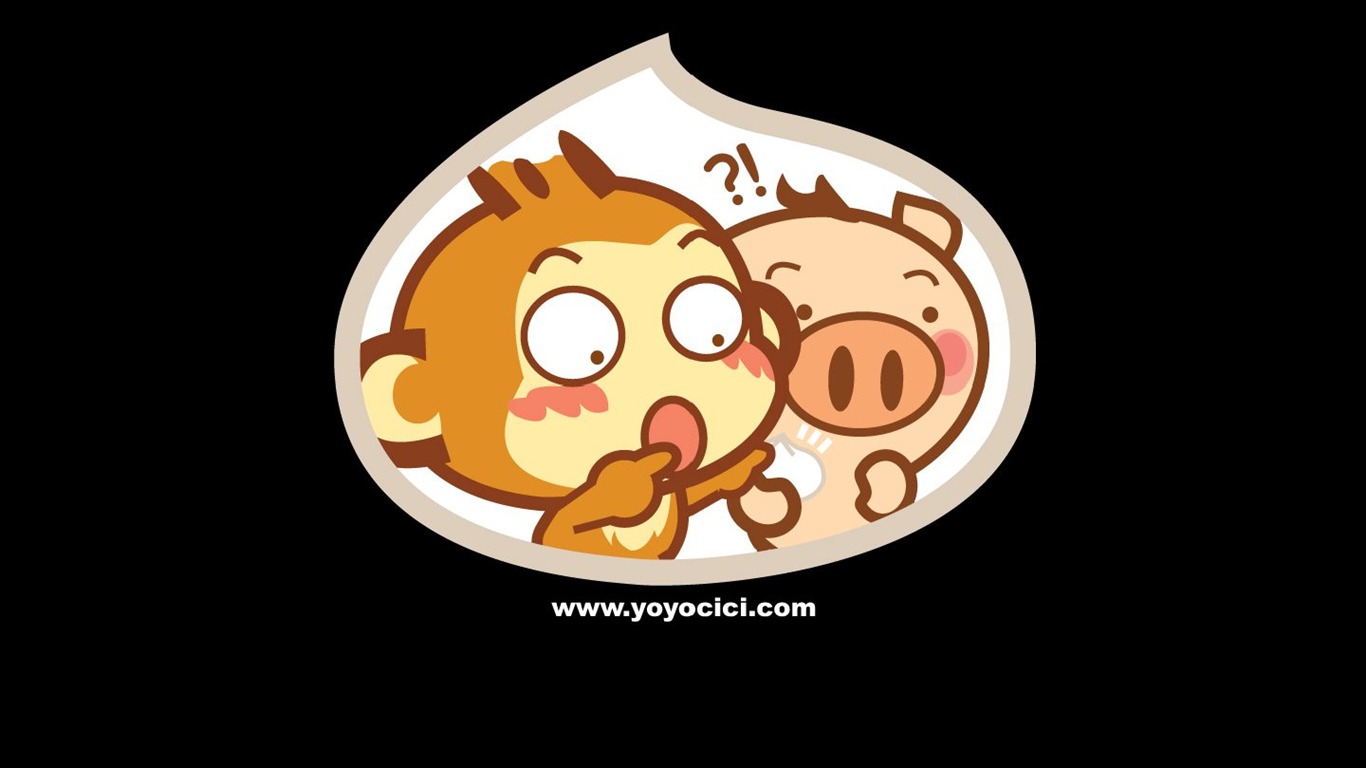 Yau giggle monkey wallpaper #5 - 1366x768