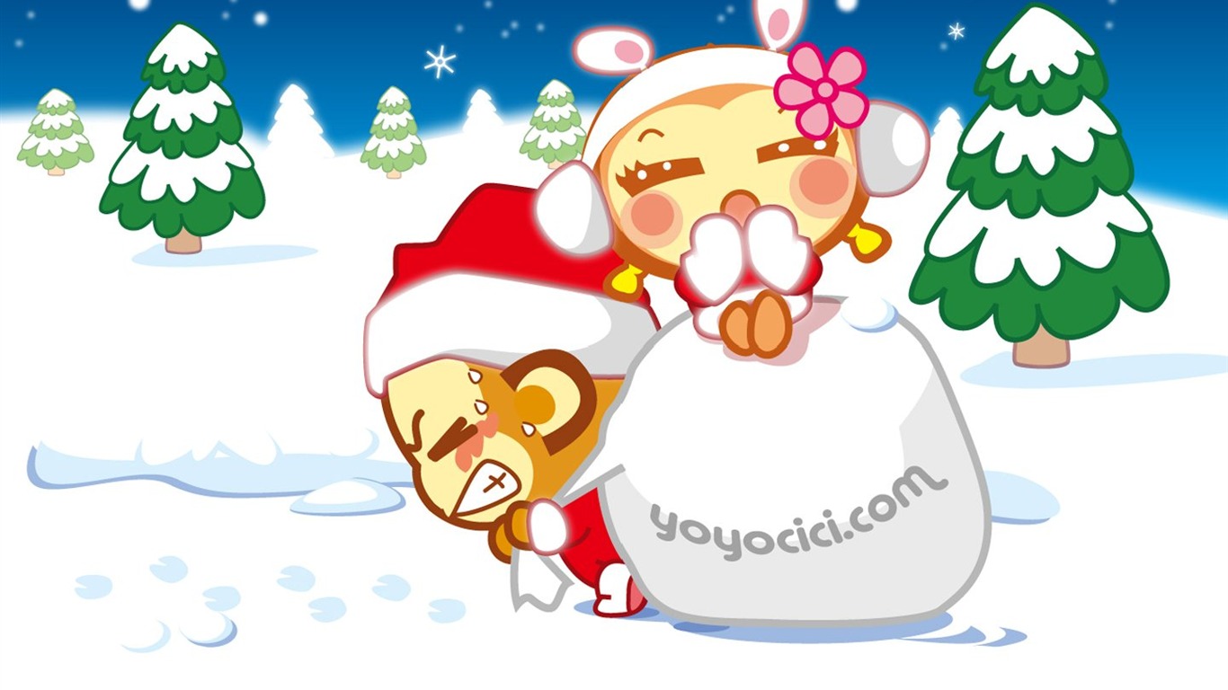 Yau giggle monkey wallpaper #12 - 1366x768