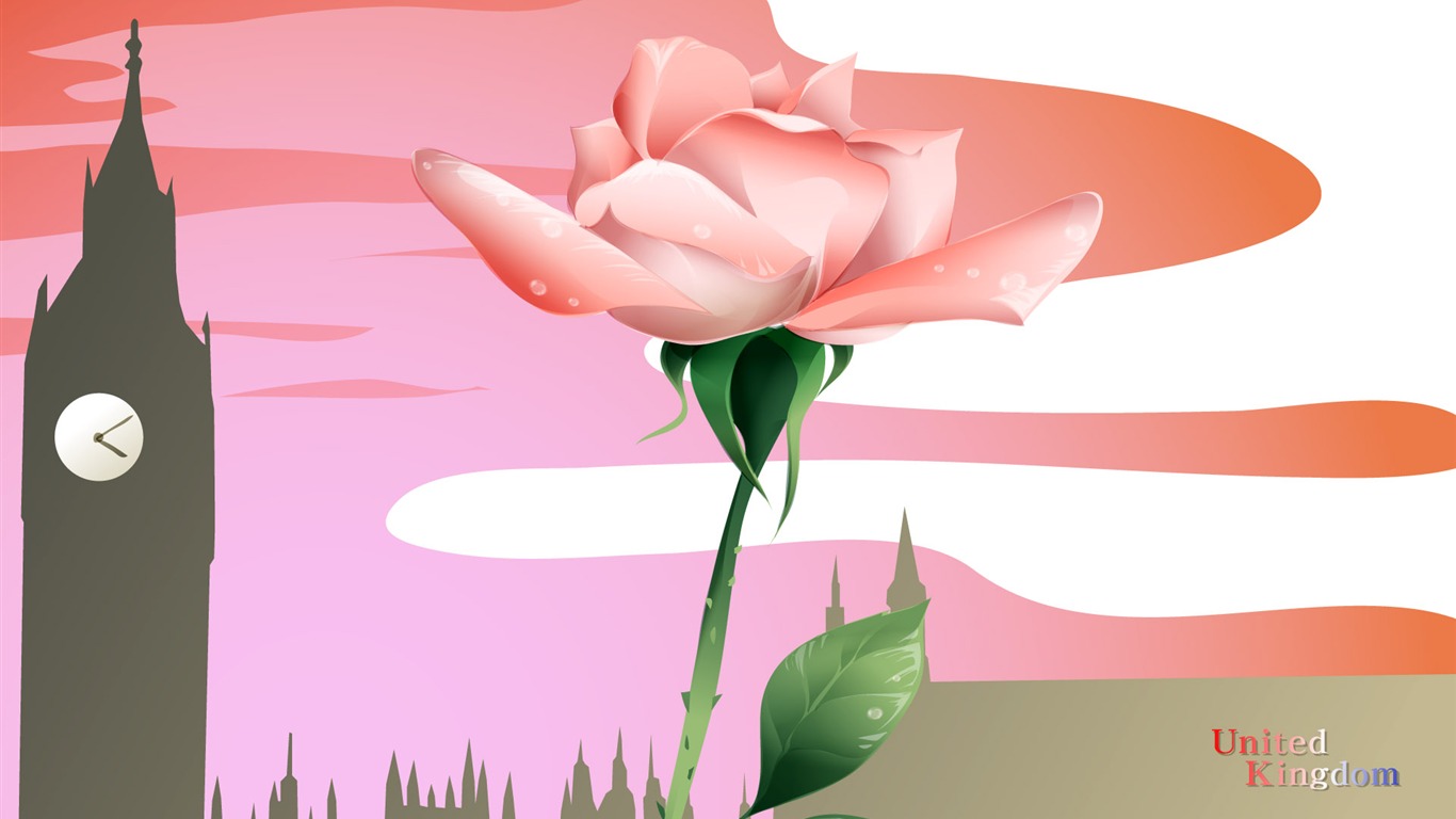 國家與鮮花 壁紙(一) #3 - 1366x768