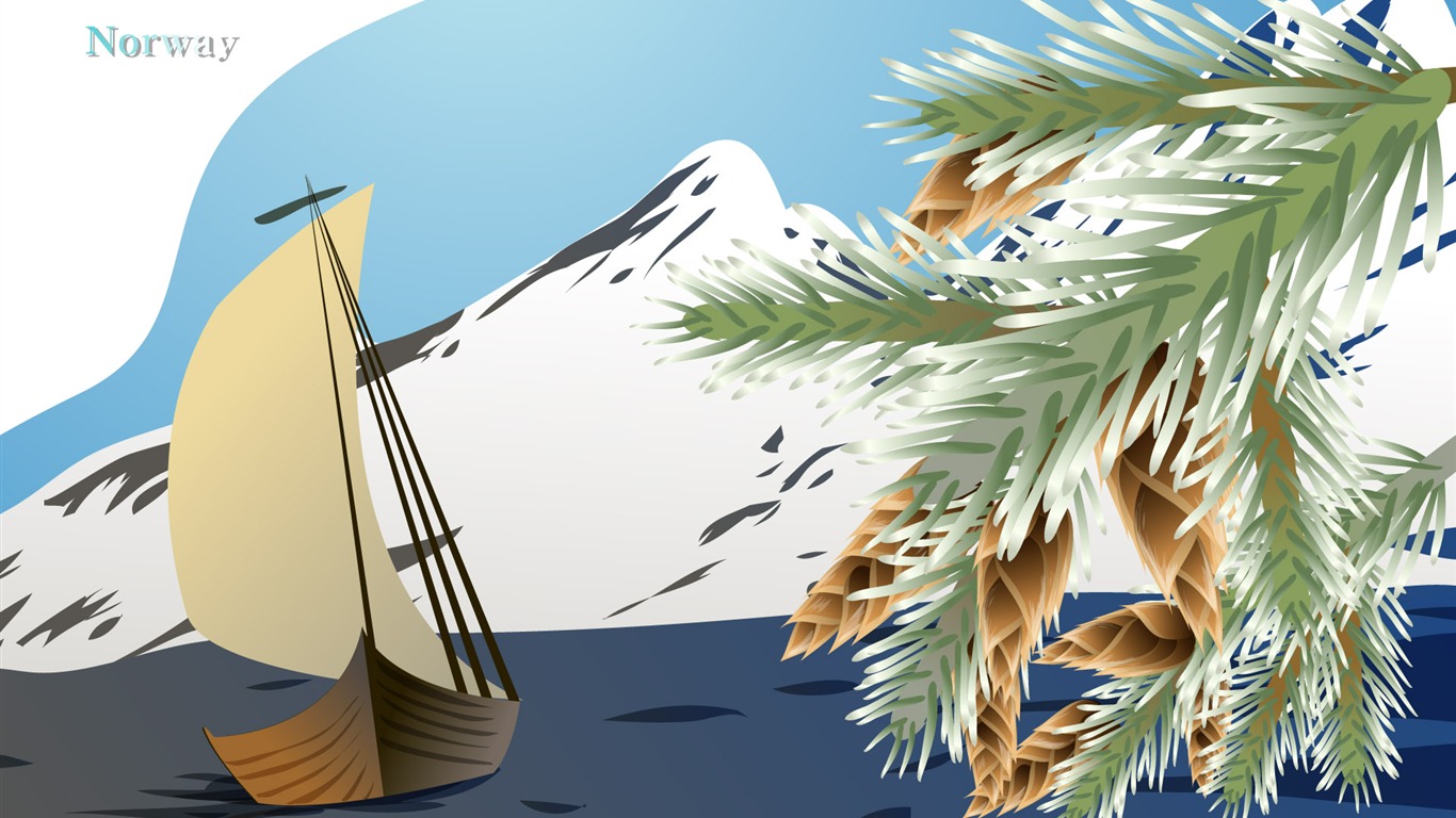 國家與鮮花 壁紙(一) #4 - 1366x768