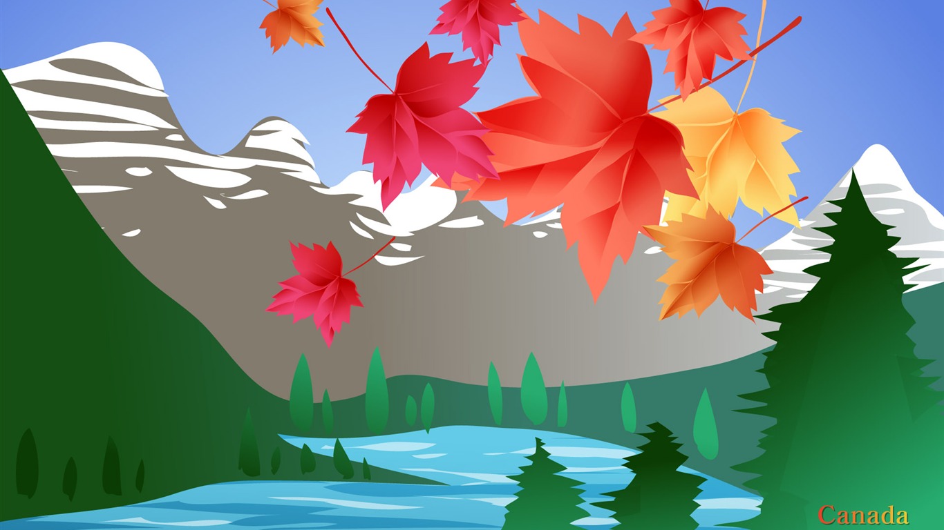 國家與鮮花 壁紙(一) #5 - 1366x768