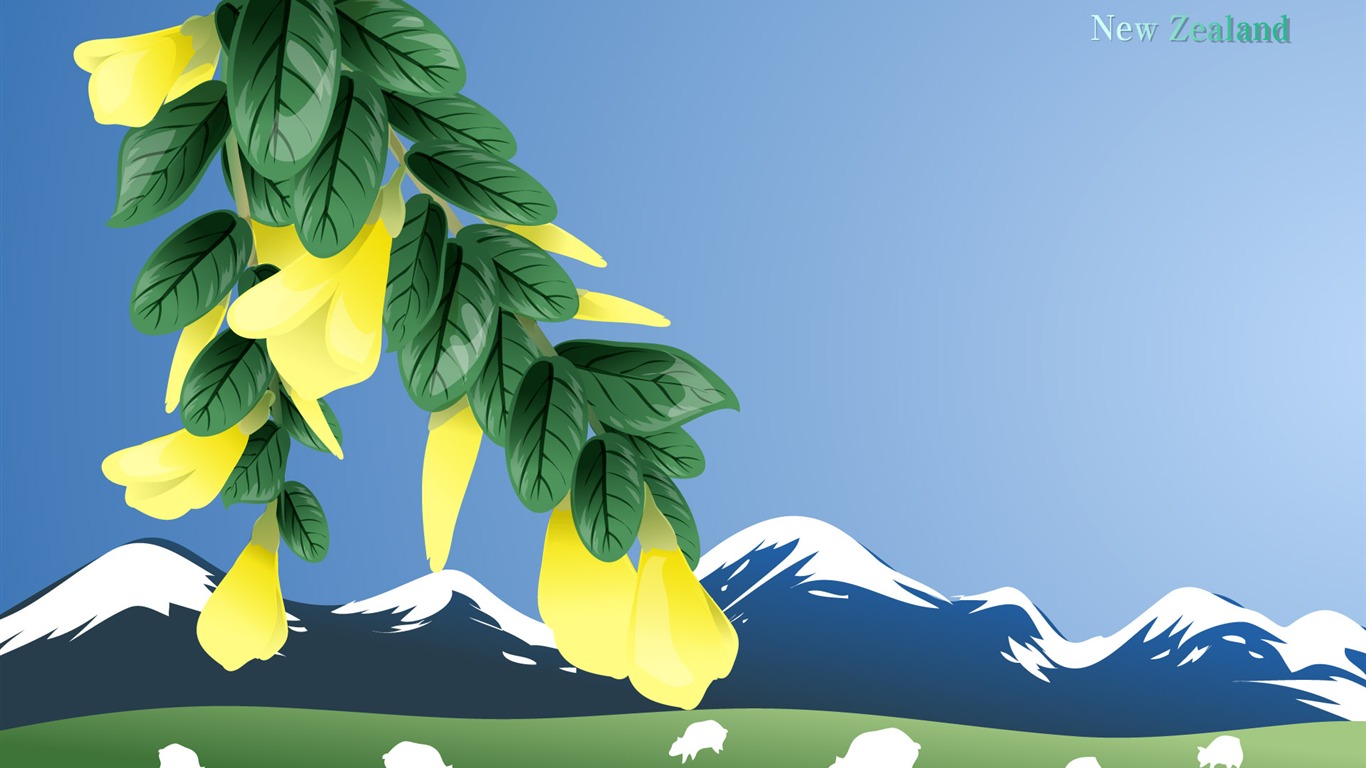 國家與鮮花 壁紙(一) #6 - 1366x768