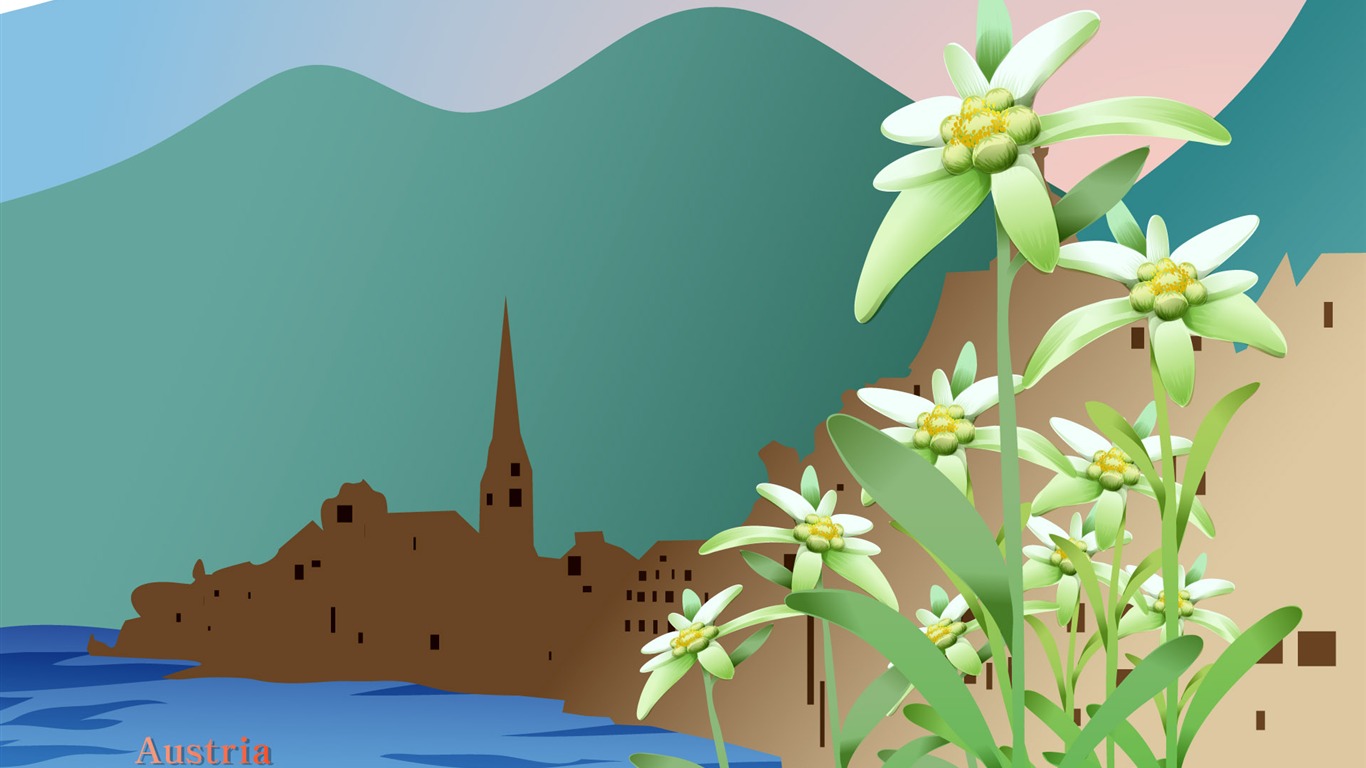 státu a květiny tapety (1) #8 - 1366x768