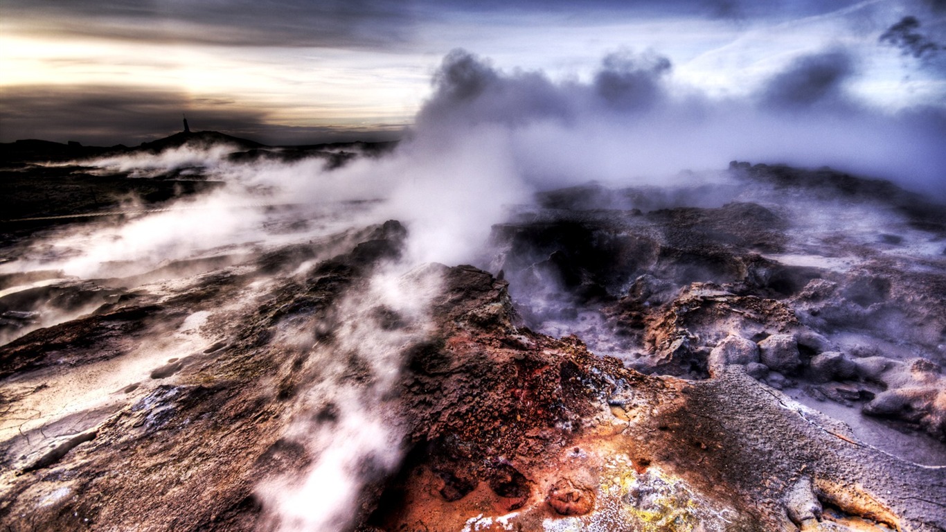 아이슬란드어 풍경의 HD 월페이퍼 (1) #1 - 1366x768