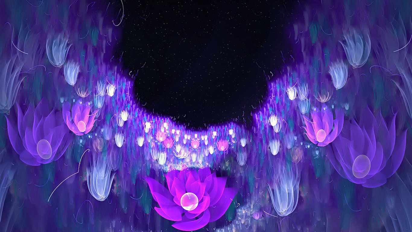 夢幻花朵設計壁紙(四) #14 - 1366x768