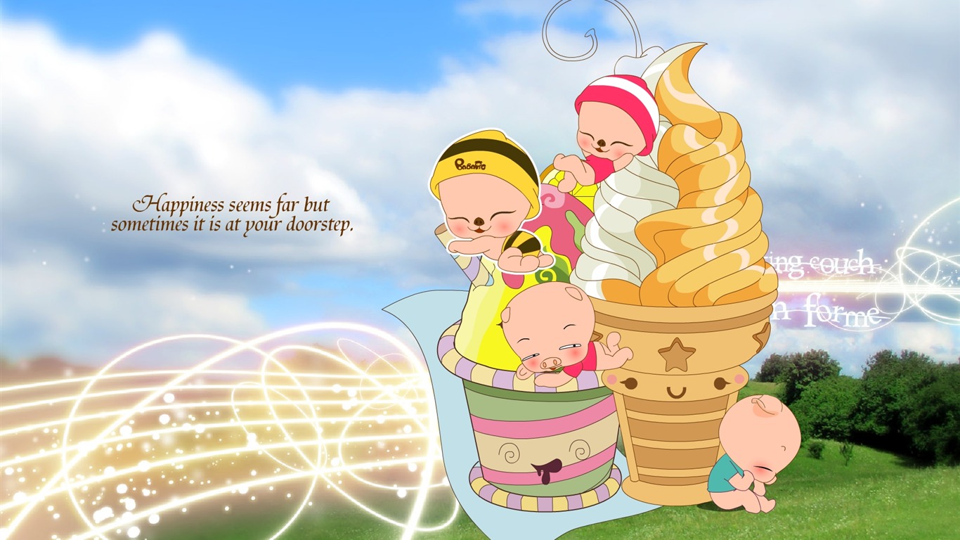 Picasso Love & Flying Pig Wallpaper #2 - 1366x768