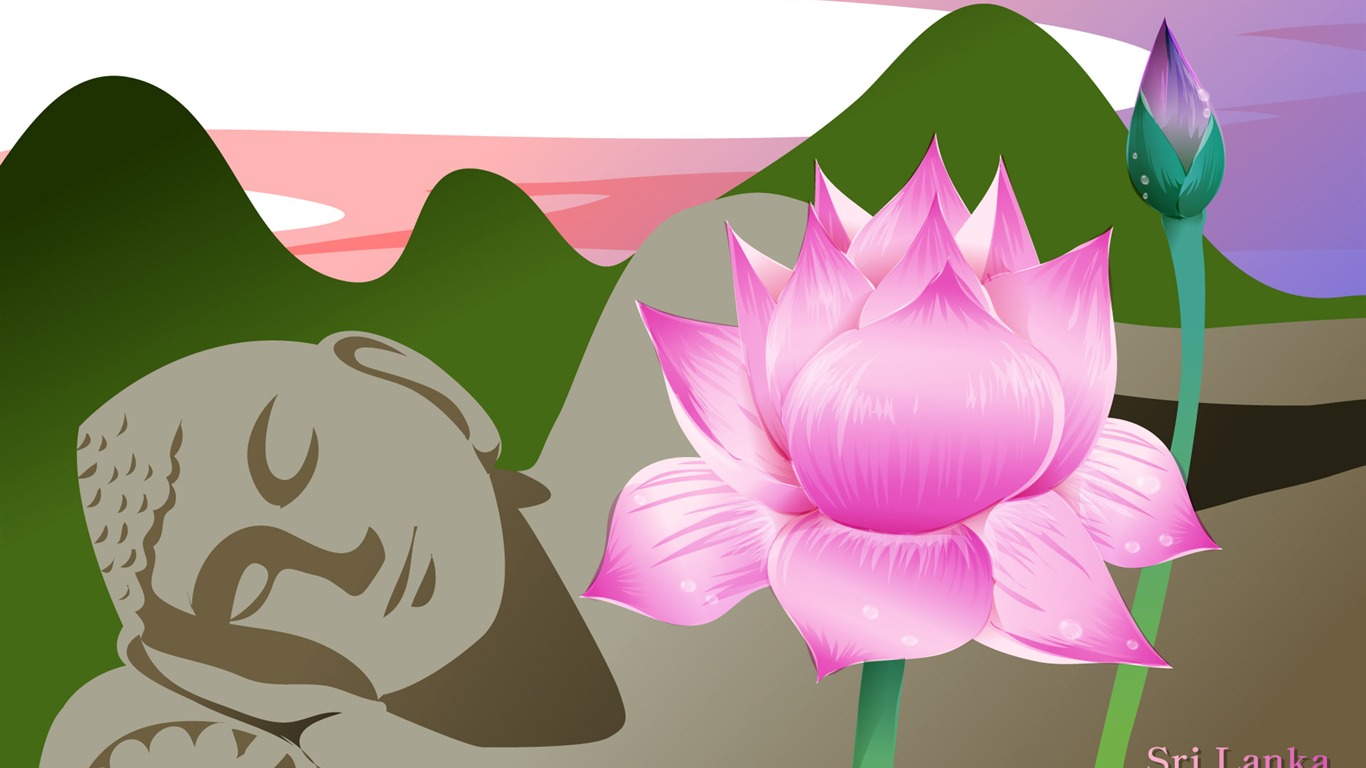 國家與鮮花 壁紙(二) #3 - 1366x768