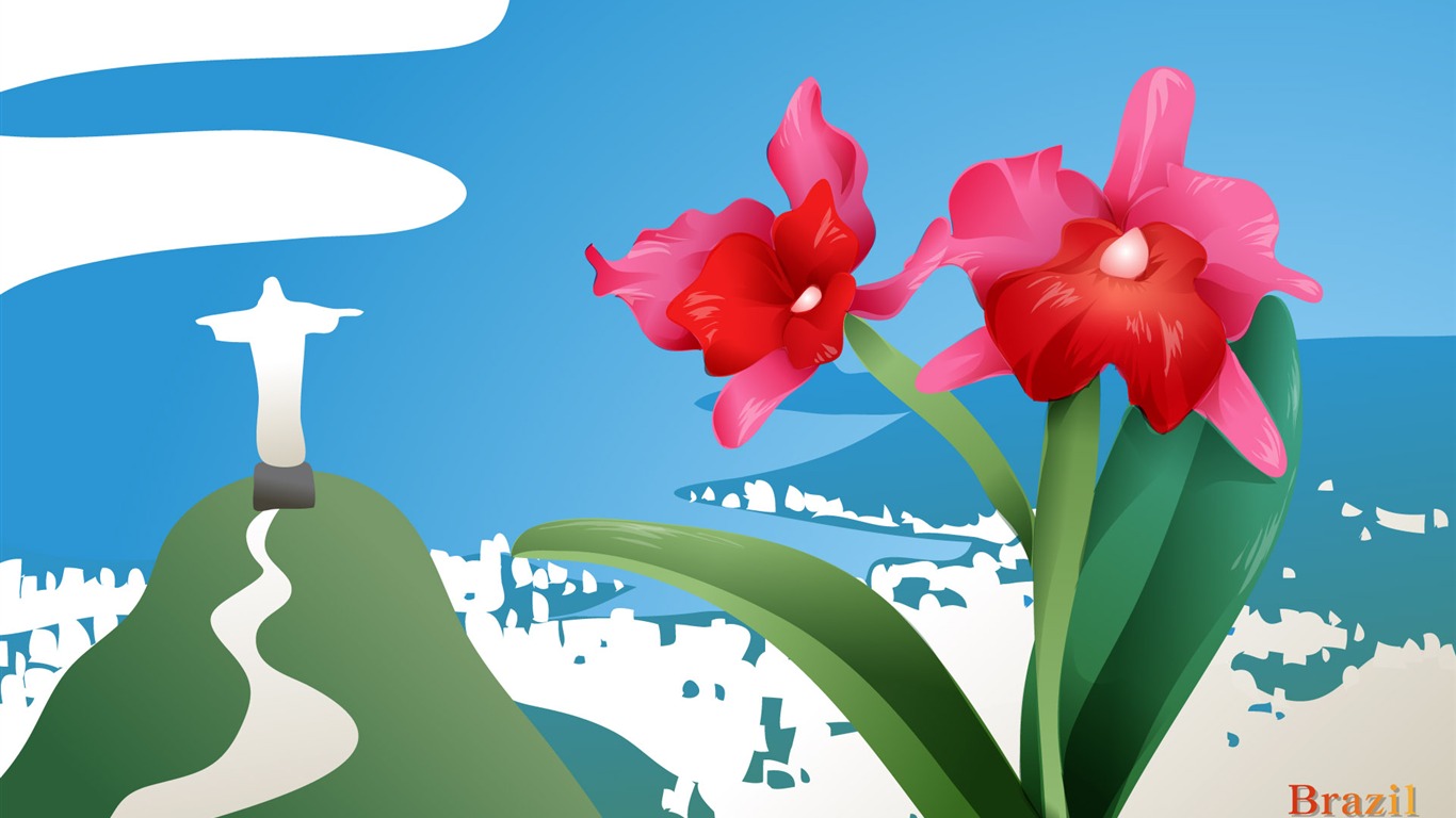 國家與鮮花 壁紙(二) #11 - 1366x768
