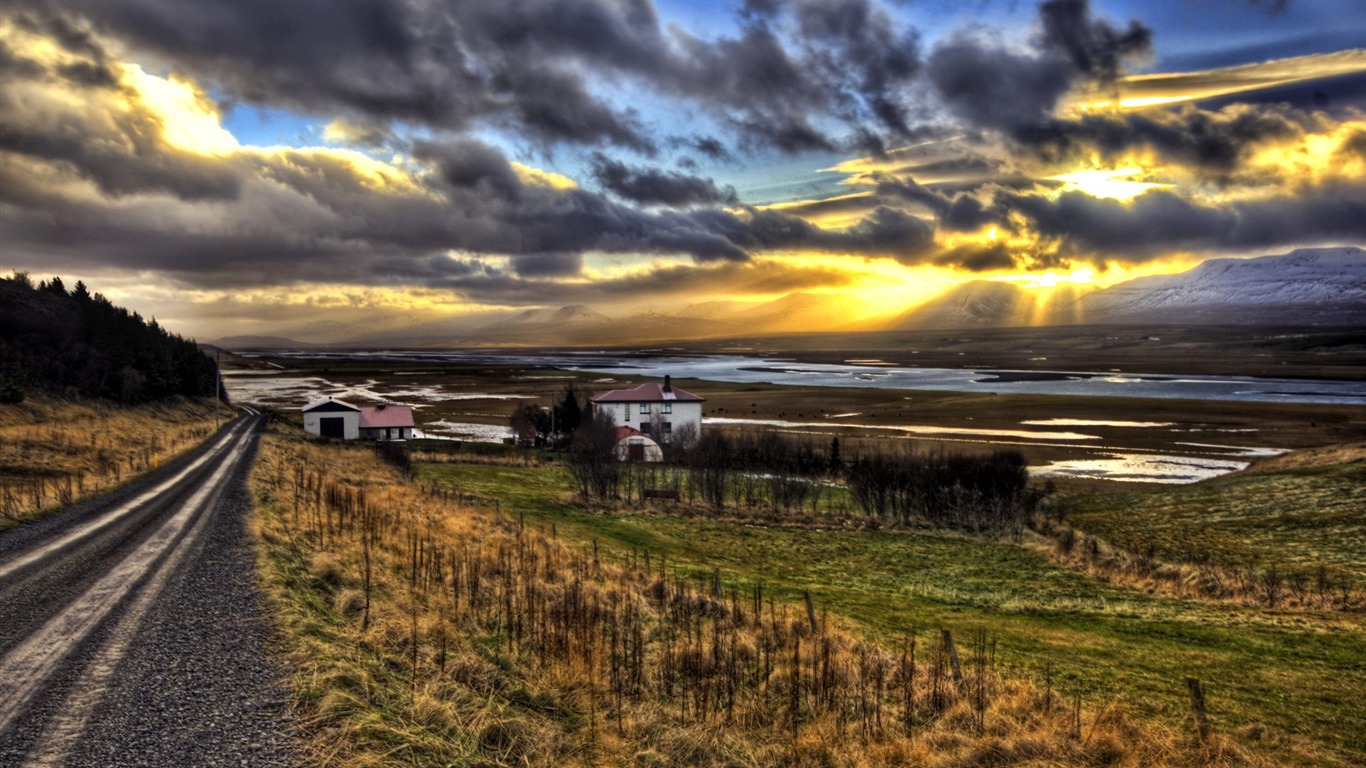 아이슬란드어 풍경의 HD 월페이퍼 (2) #6 - 1366x768