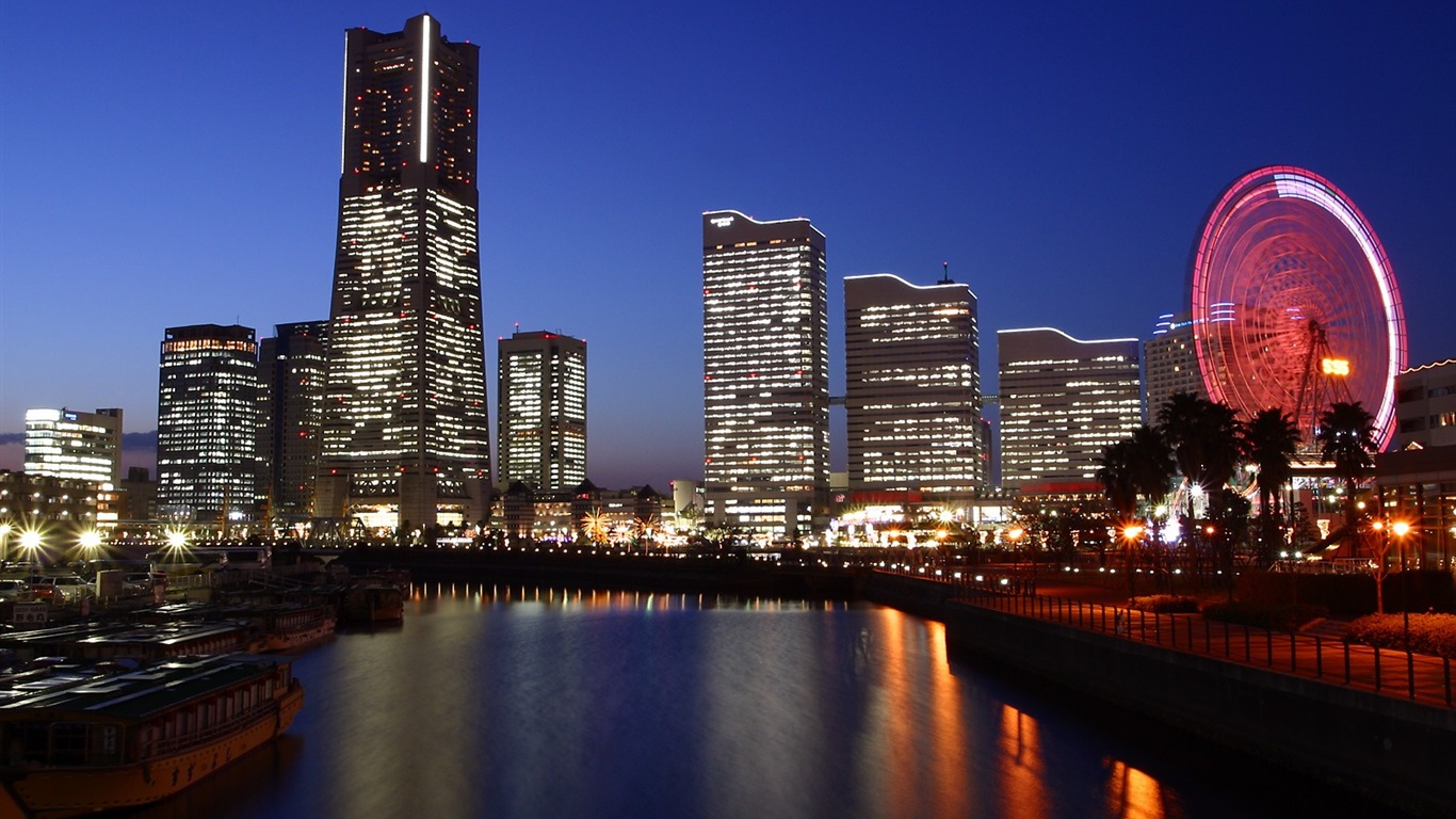都市夜景壁紙 #1 - 1366x768