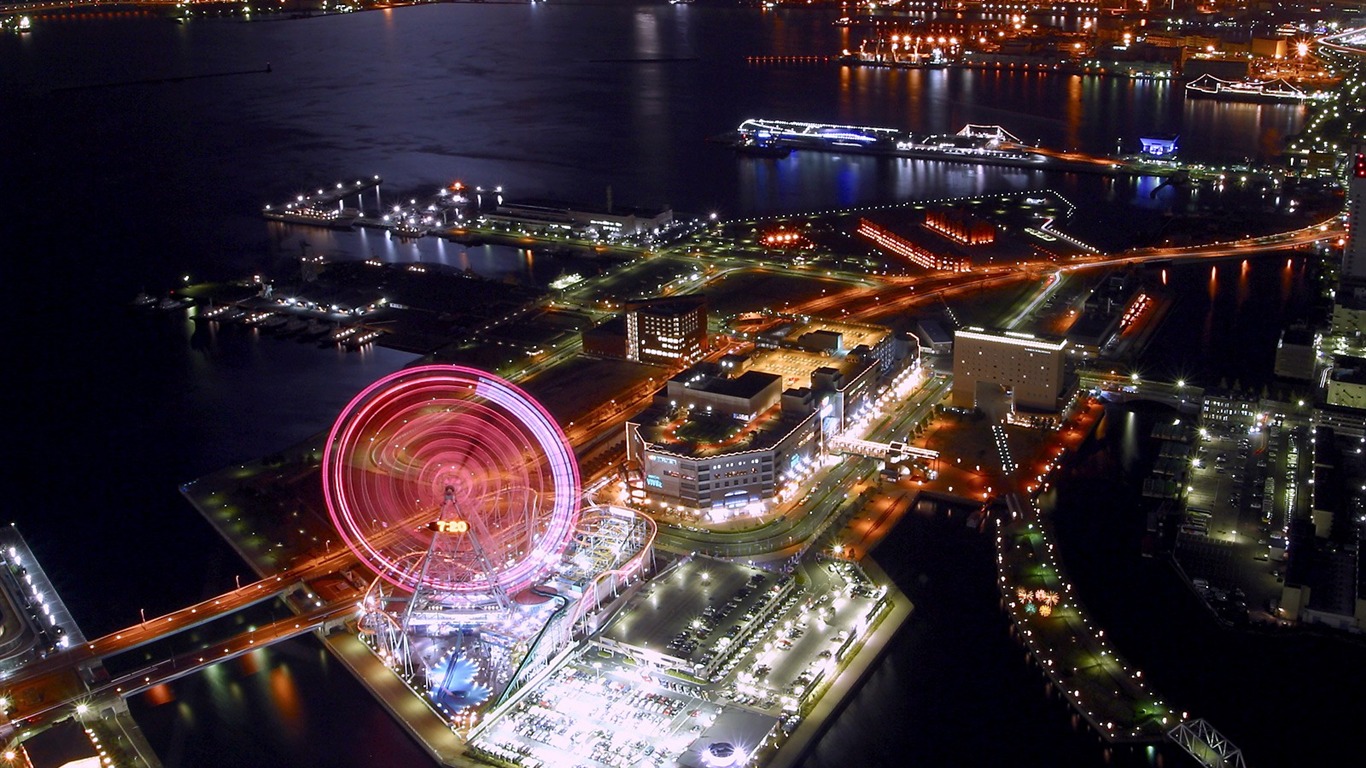 都市夜景壁紙 #5 - 1366x768