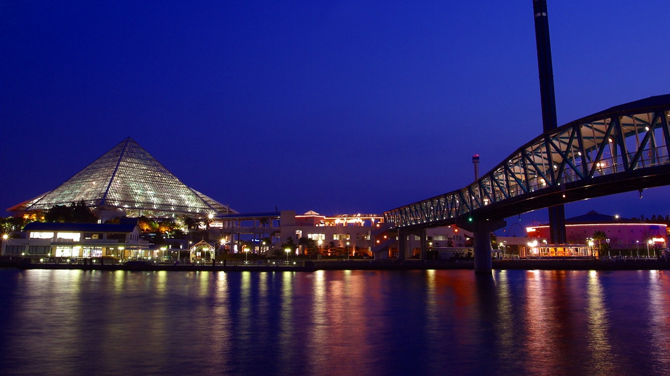 都市夜景壁紙 #6 - 1366x768