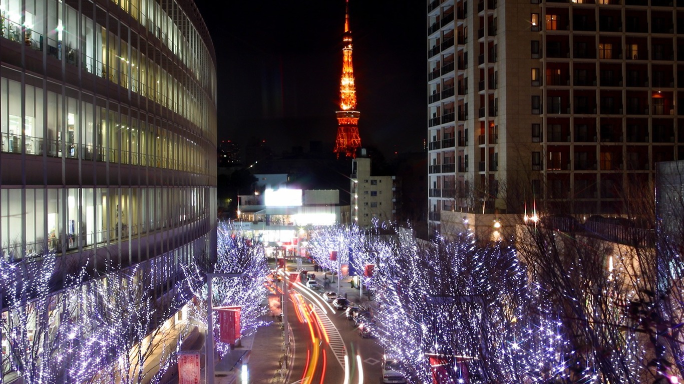 都市夜景壁紙 #16 - 1366x768