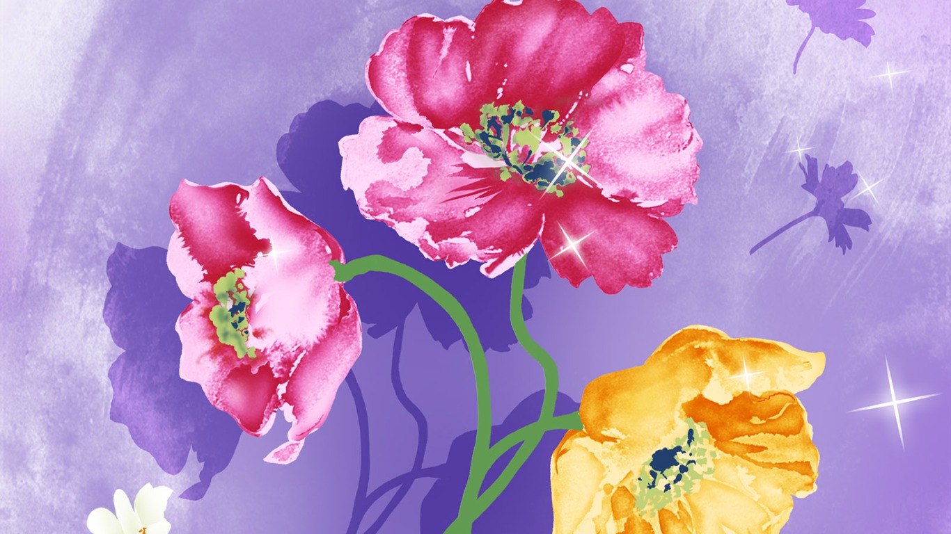 合成花卉 壁紙(一) #3 - 1366x768
