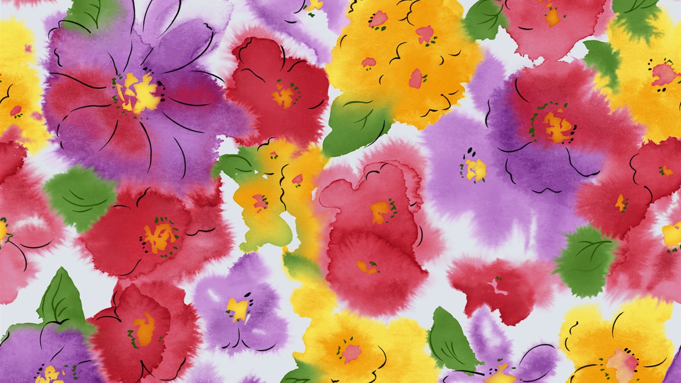 合成花卉 壁纸(一)11 - 1366x768