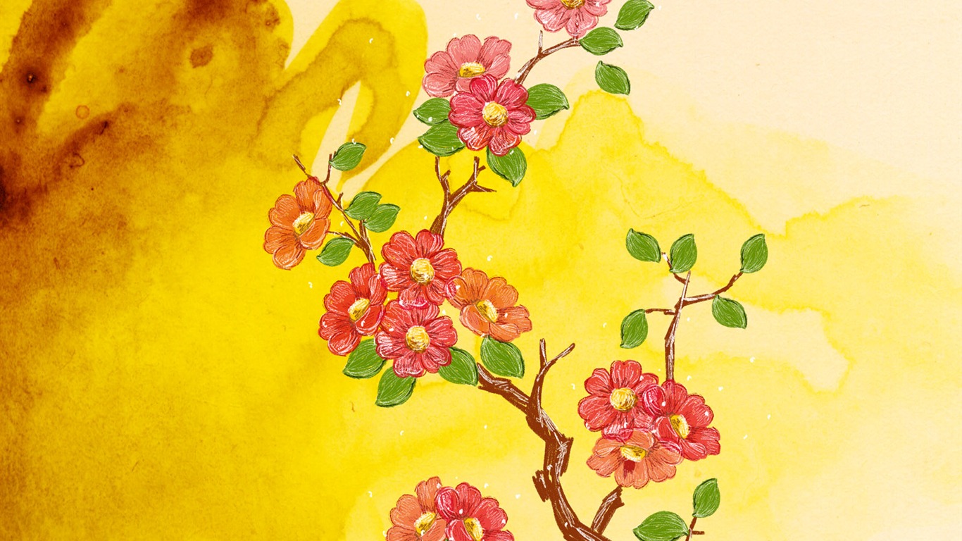 合成花卉 壁紙(二) #7 - 1366x768