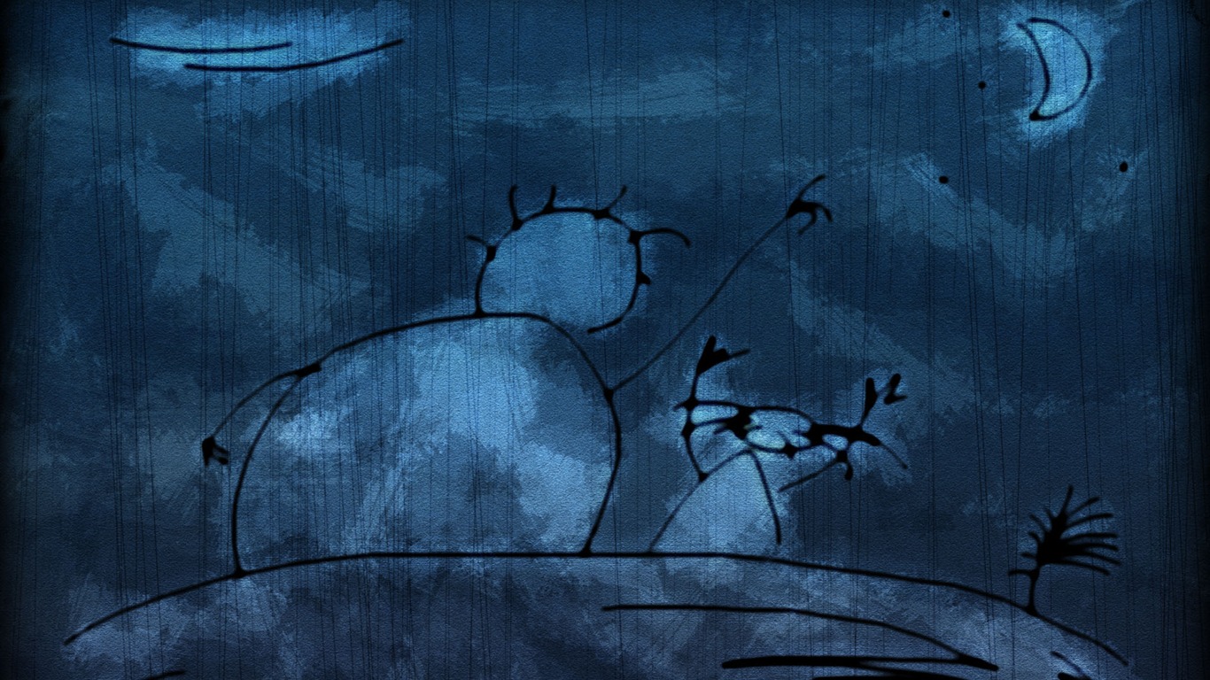Vlads moon téma wallpaper #3 - 1366x768