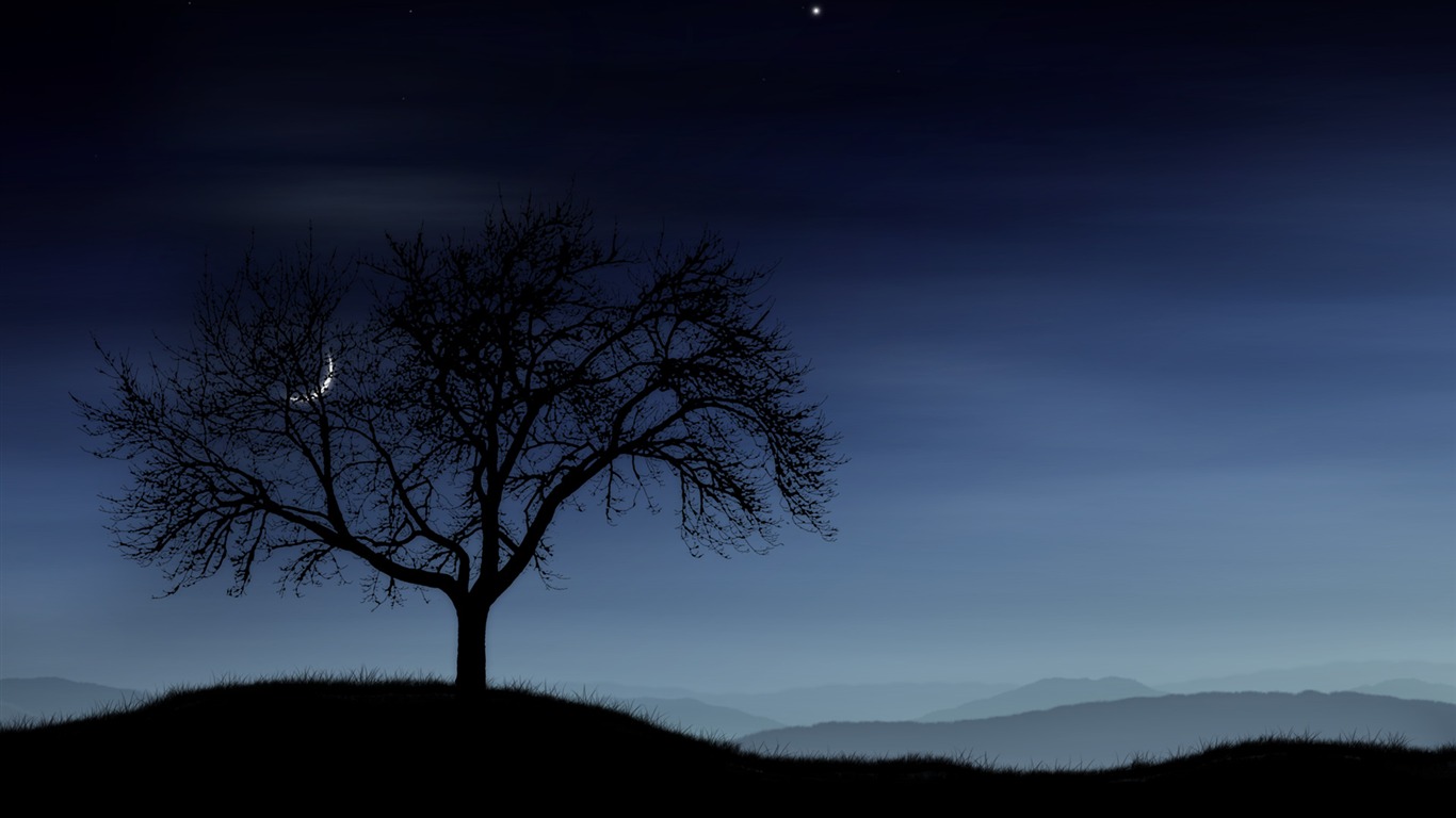 Vlads moon téma wallpaper #9 - 1366x768