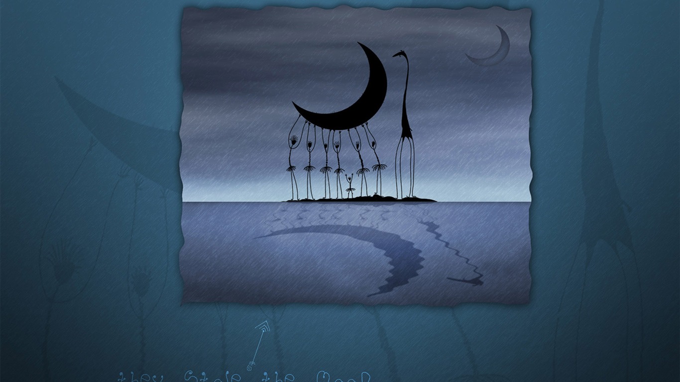 Vlads moon téma wallpaper #13 - 1366x768
