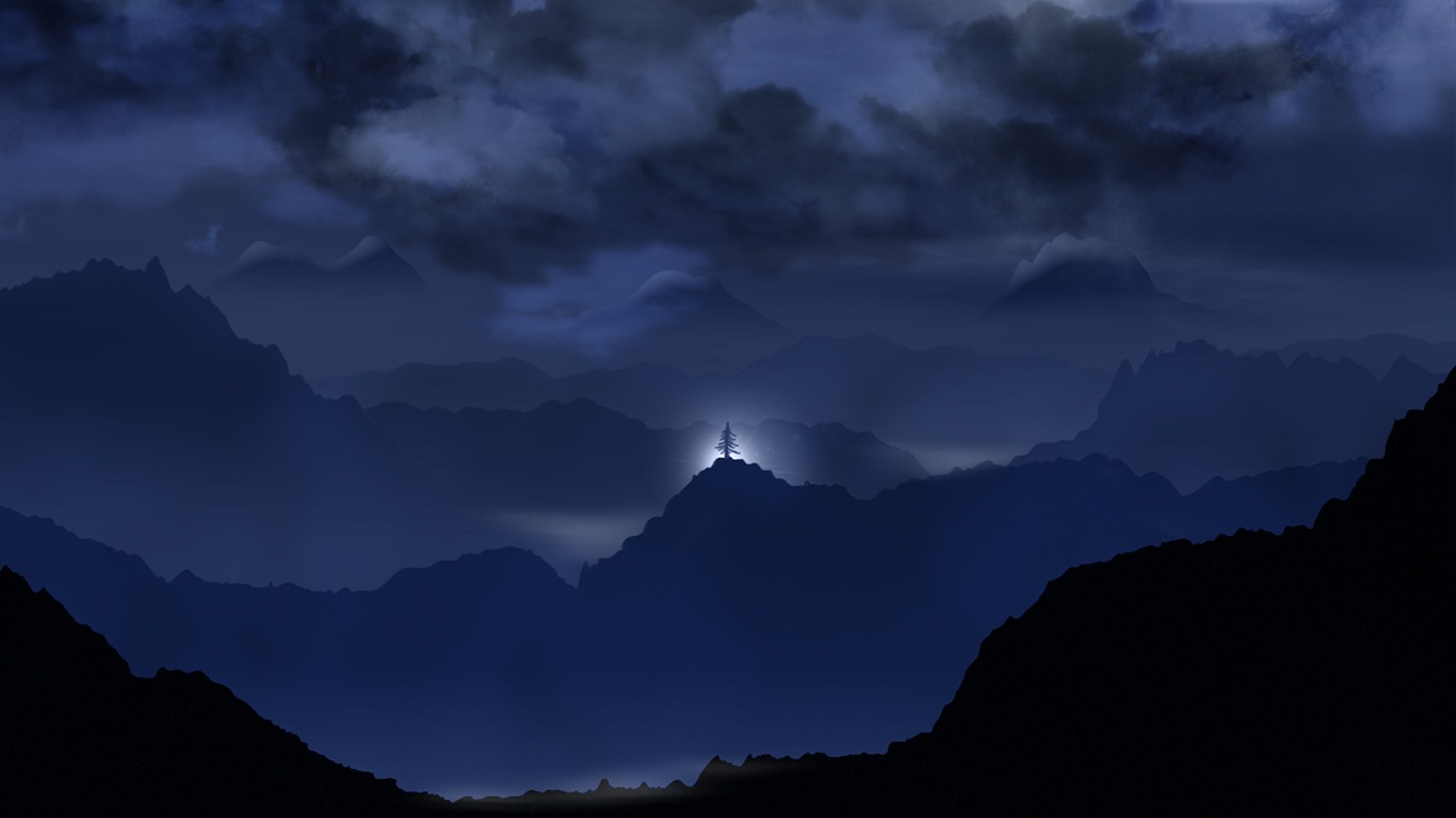 Luna vlads tema fondo de pantalla #16 - 1366x768